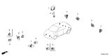 Diagram for 2026 Honda Passport Parking Assist Distance Sensor - 39680-T43-N01ZA