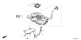 Diagram for Honda Civic Hybrid Fuel Tank Strap - 17521-T50-J00