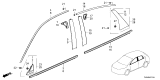 Diagram for Honda Civic Hybrid Door Moldings - 72450-T20-A11