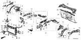 Diagram for Honda Civic Hybrid Dash Panels - 61500-T50-G00ZZ