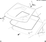 Diagram for Honda Prologue Windshield - 26390142