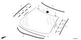Diagram for Honda Civic Hybrid Windshield - 73111-T20-A51