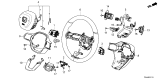 Diagram for Honda Civic Hybrid Clock Spring - 77901-T20-G12