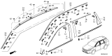 Diagram for 2025 Honda CR-V Door Moldings - 72430-3A0-A01