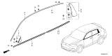 Diagram for 2026 Honda HR-V Door Moldings - 72450-3W0-A01