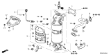 Diagram for 2025 Honda CR-V Hybrid Catalytic Converter - 18150-69F-A00