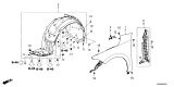 Diagram for Honda Civic Hybrid Fender - 74150-T61-A10