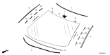 Diagram for Honda Civic Hybrid Windshield - 73111-T47-A11