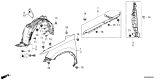 Diagram for 2026 Honda CR-V Fender - 74100-3A0-A10