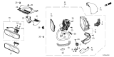 Diagram for 2026 Honda HR-V Car Mirror - 76208-3W0-A03