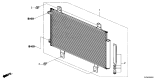 Diagram for Honda HR-V A/C Condenser - 80100-3W0-A01