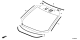 Diagram for Honda HR-V Windshield - 73111-T7W-317