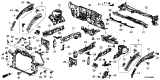 Diagram for 2022 Honda CR-V Hybrid Radiator Support - 71411-TLA-A81