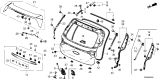Diagram for 2025 Honda Pilot Door Hinge - 68260-T90-A00ZZ