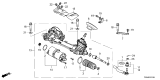 Diagram for Honda Civic Hybrid Steering Gear Box - 53620-T64-A24
