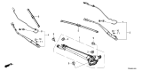 Diagram for Honda Civic Hybrid Windshield Wiper - 76630-T20-A01