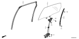 Diagram for Honda Civic Hybrid Window Run - 72775-T43-J01