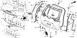 Diagram for Honda CR-V Hybrid Tailgate Lift Support - 74981-TLA-306