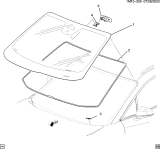 Diagram for Honda Prologue Windshield - 26390141