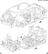 Diagram for Honda Prologue Body Mount Hole Plug - 13500634