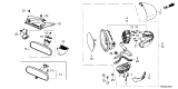 Diagram for Honda Civic Hybrid Mirror Cover - 76201-T20-A01ZJ