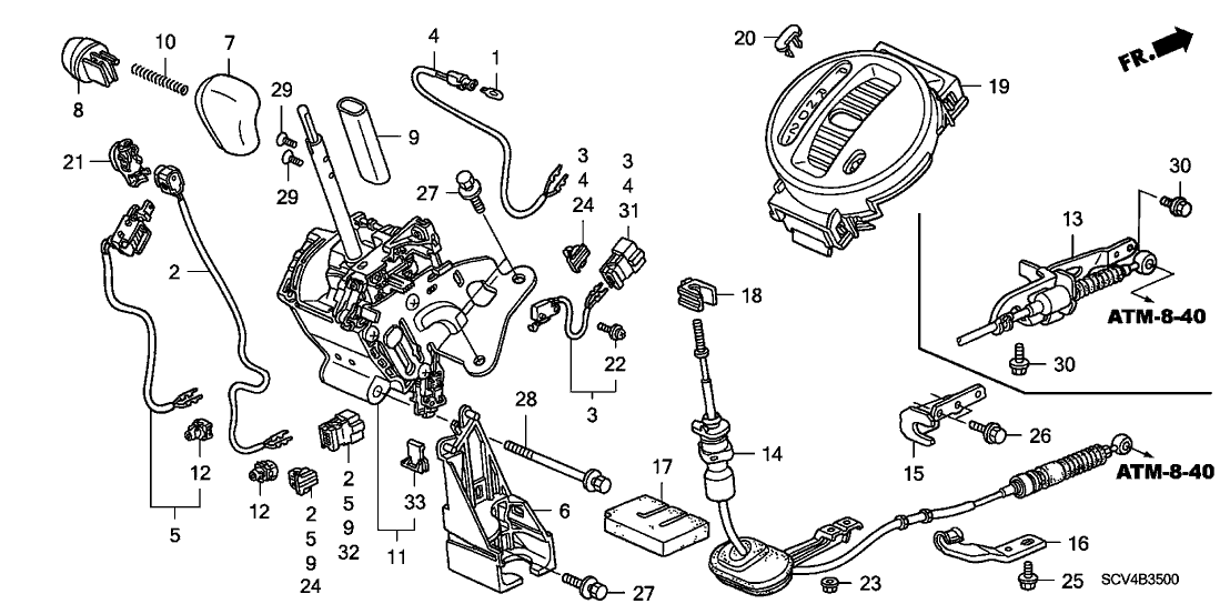 39550SCVA82 Genuine Honda Solenoid Assy., AT Shift Lock