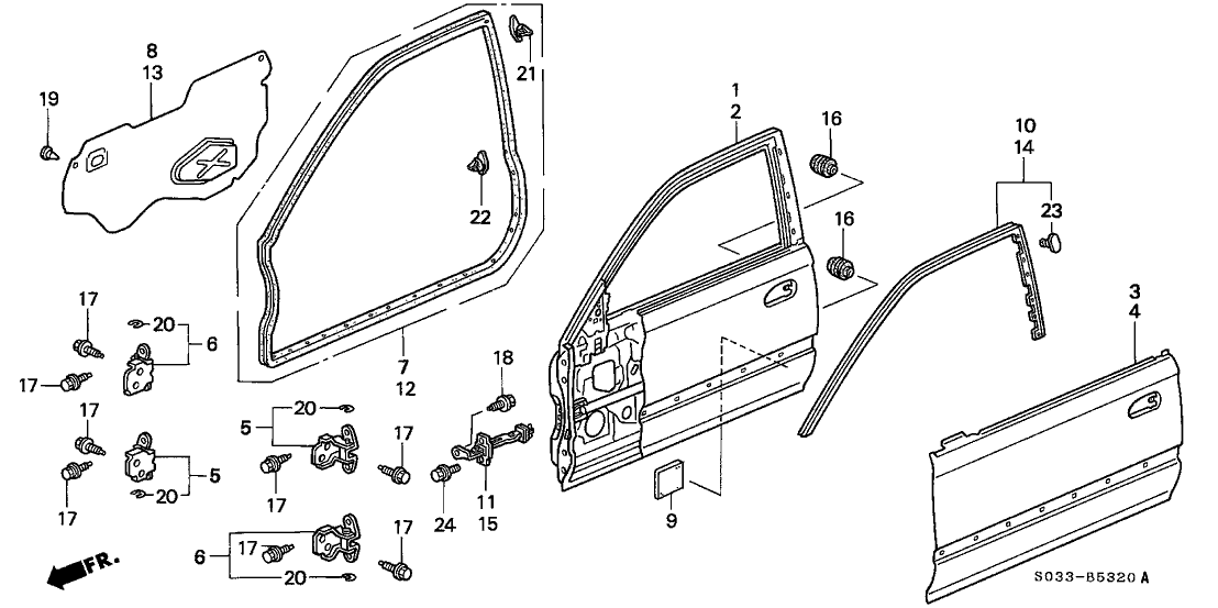 2000 Honda Civic Door Panelnull