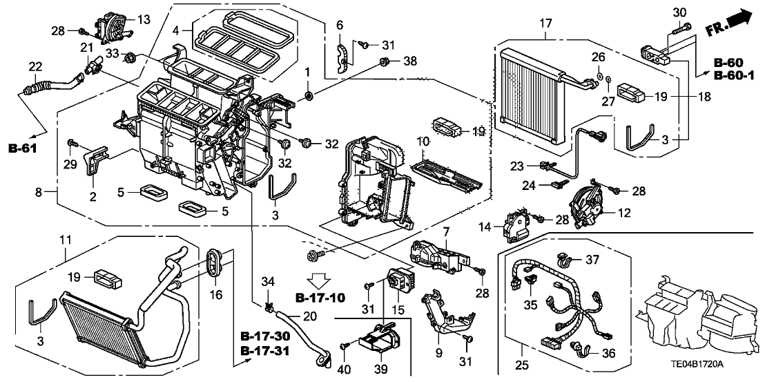 2008 Honda Accord 2 Door EX-L KA 5MT Heater Unit