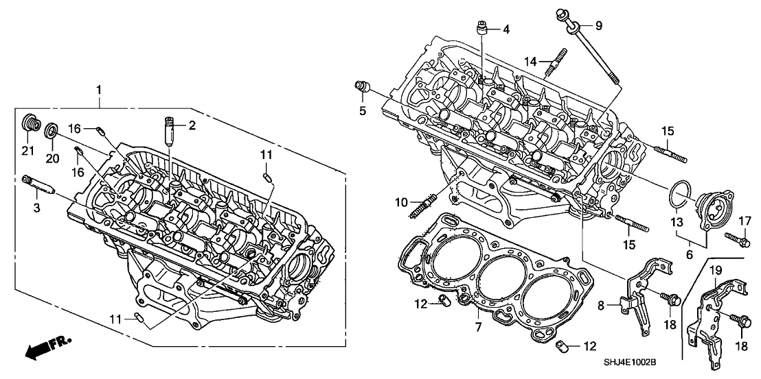 2007 Honda Odyssey 5 Door EXL (RES NAVIGATION) KA 5AT Front Cylinder Head