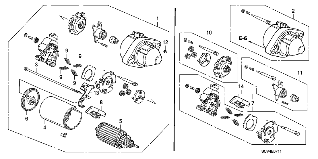 2003 Honda Element 5 Door DX (2WD) KA 4AT Starter Motor (Mitsuba)