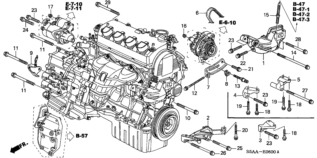 2004 honda civic parts diagram