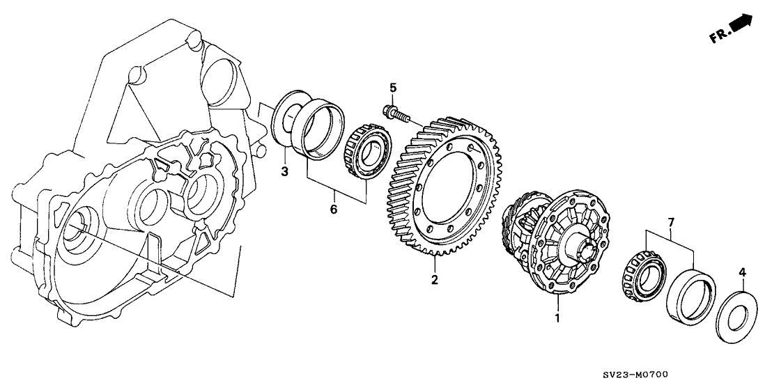 1997 Honda Accord 2 Door Lx Ka 5mt Mt Differential Gear