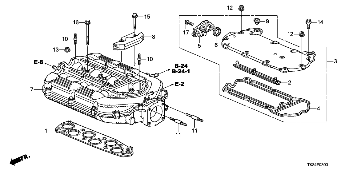 2014 Honda Odyssey 5 Door TOURIN (ELITE) KA 6AT Intake Manifold