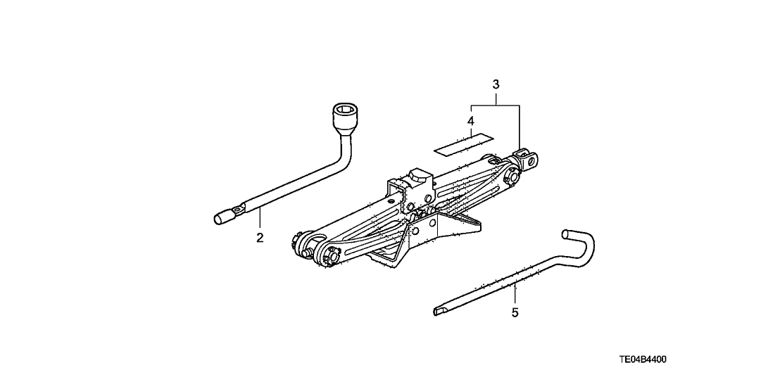2008 Honda Accord 2 Door EX-L KA 5MT Tools - Jack