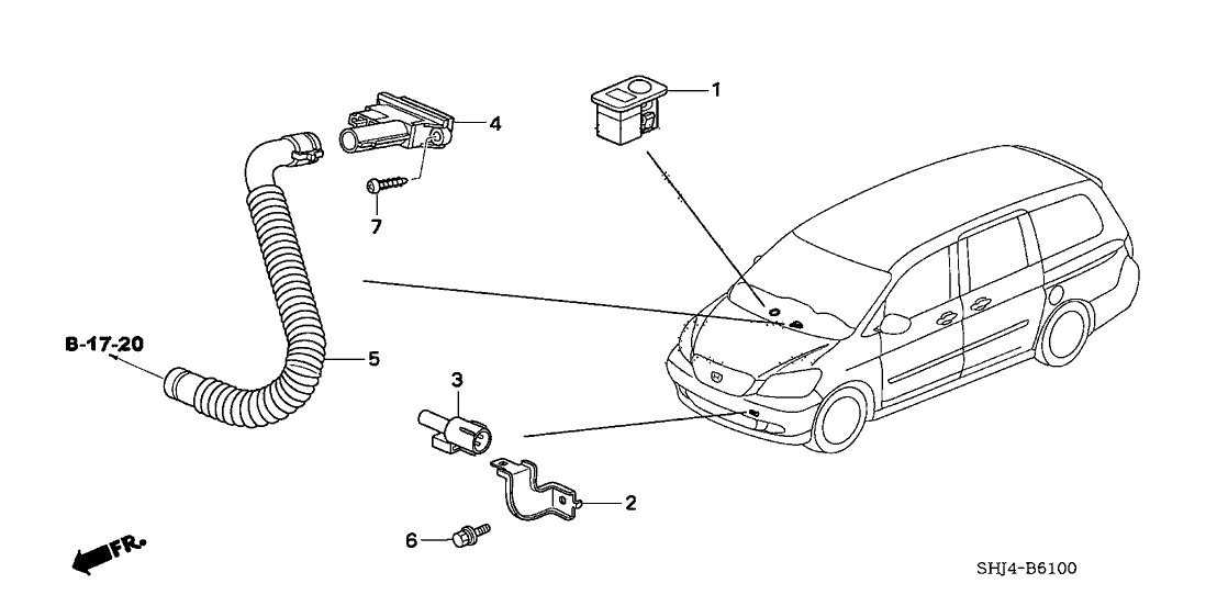 2010 Honda Odyssey 5 Door EXLT KA 5AT A/C Sensor