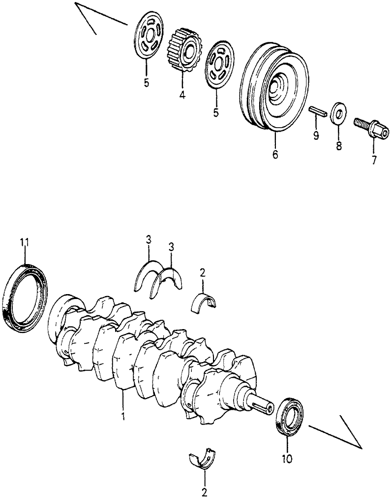 1985 Honda Accord 3 Door S KL 5MT Crankshaft