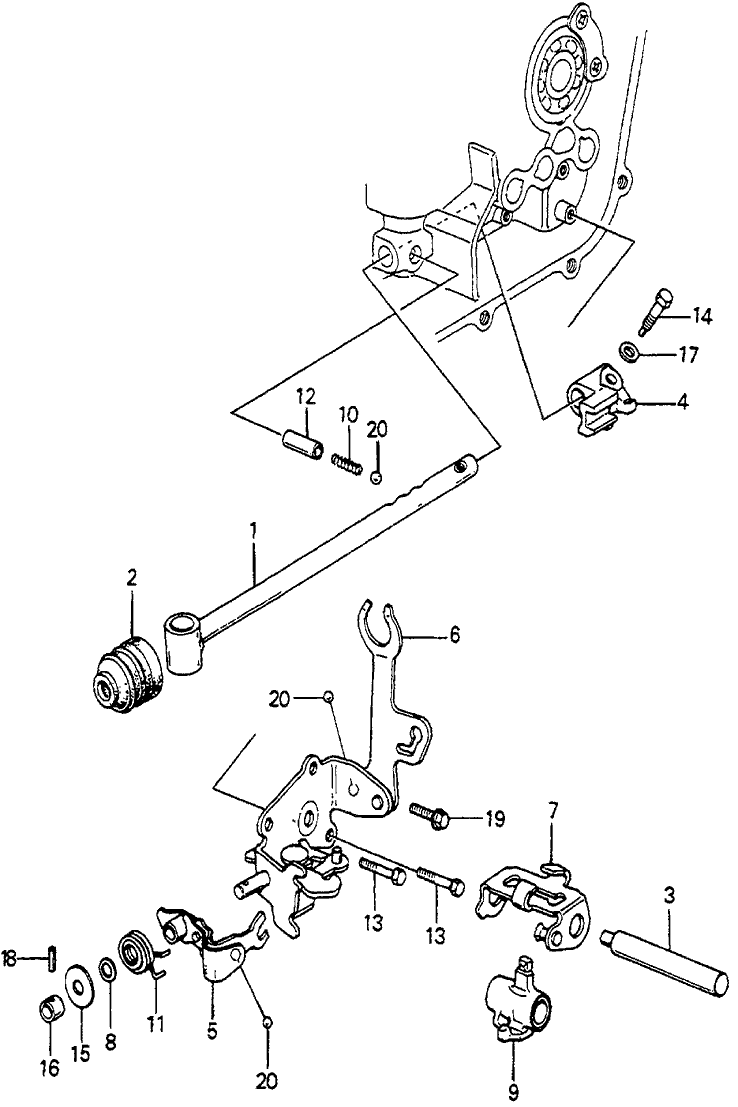 1985 Honda Accord 3 Door S KL 5MT MT Shift Arm - Shift Rod