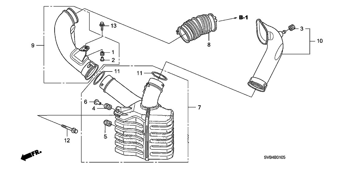 17230RNAA00 Genuine Honda Chamber Assy., Resonator