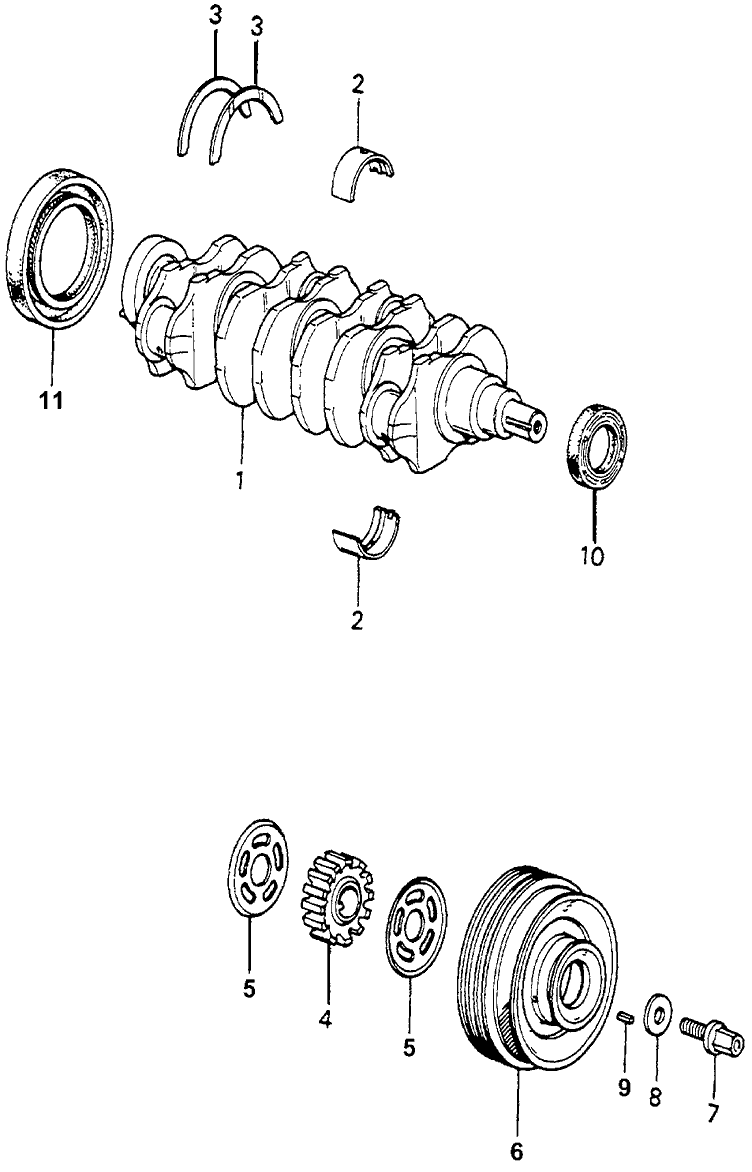 1983 Honda Accord 4 Door SE KL HMT Crankshaft
