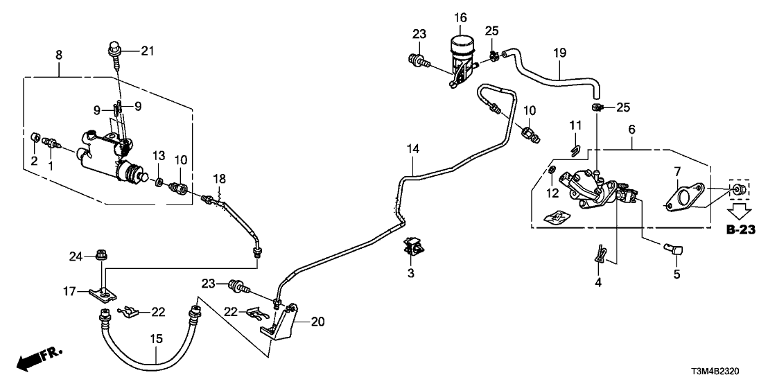 46925TA0A03 Genuine Honda Master Cylinder Assy., Clutch