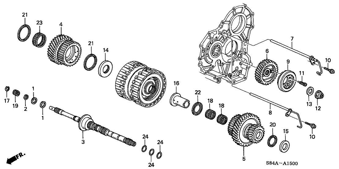 2002 Honda Accord 4 Door LX (V6) KA 4AT AT Mainshaft