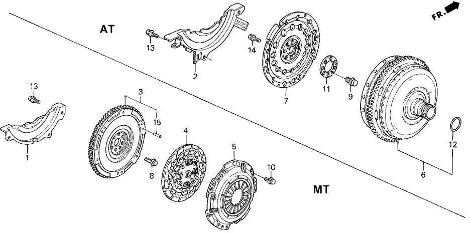 1996 Honda Accord 4 Door EX KL 4AT Clutch - Torque Converter