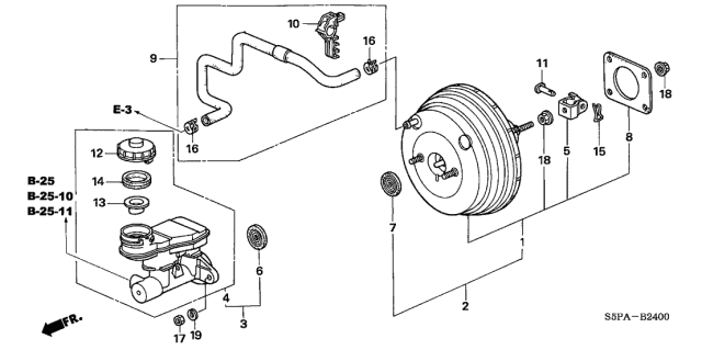 GENUINE HONDA OEM MASTER CYLINDER GASKET 46191-S2K-000