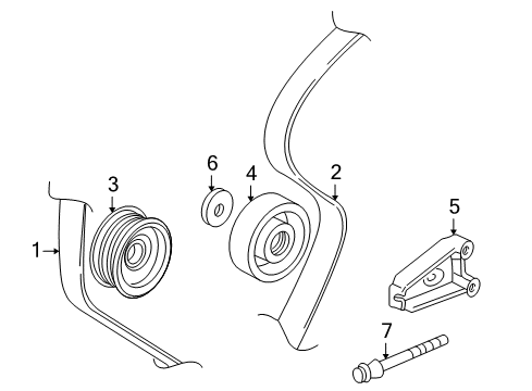 Belt, Water Pump Diagram for 19230-PHM-505