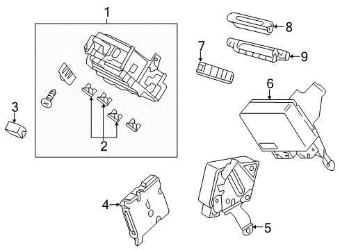 Box Assembly, Fuse (Rewritable) Diagram for 38200-T3V-A01