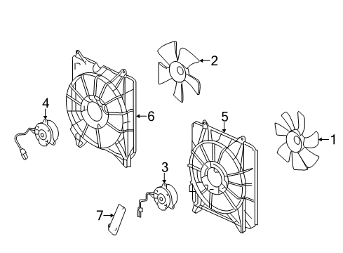 Fan Complete, Cooling Diagram for 19020-5A2-A01