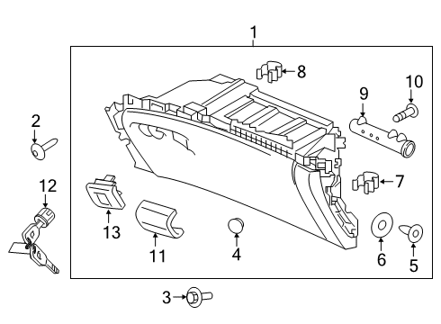 2023 Honda Passport Glove Box Diagram