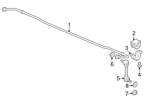 2023 Honda HR-V Stabilizer Bar & Components - Rear Diagram 1