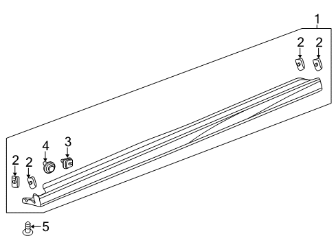 2024 Honda Odyssey Exterior Trim - Pillars Diagram