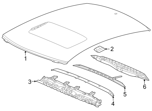 2024 Honda HR-V Roof & Components Diagram 2